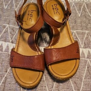 b.o.c. Brown Tan Wedges